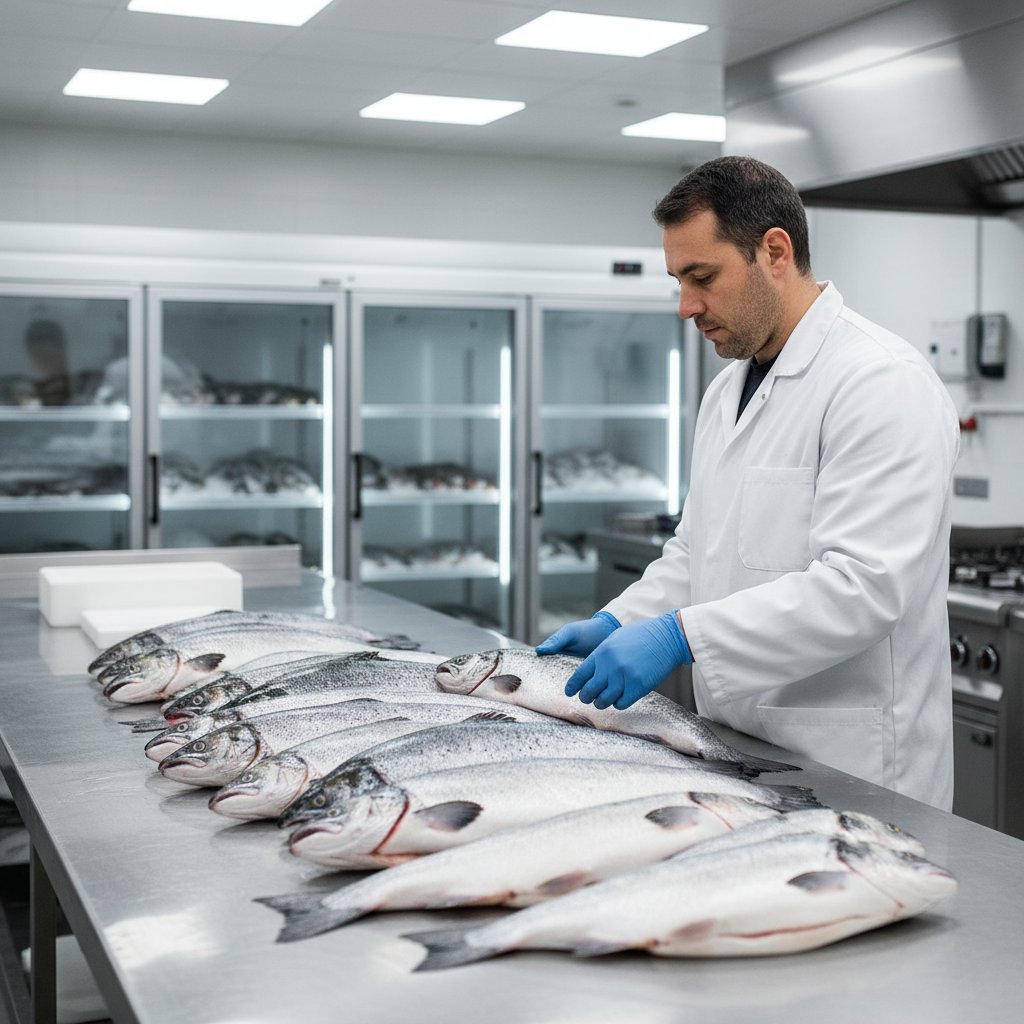 Fresh seafood selection at Wofiwu